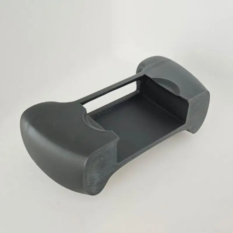 Handheld Gaming Device Grip Handle with 2 Contoured Side Handles, Recessed Center Raised Edges, and Single-Body D2RC