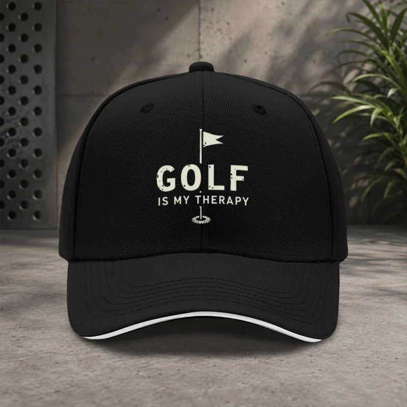 Golf-Themed Adjustable Baseball Cap for Men & Women – Lightweight Duckbill Hat with Toggle Closure, Hand Washable