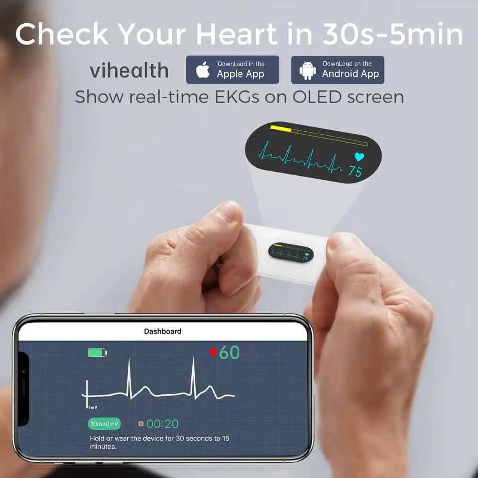 pocket-ecg-monitoring-device-with-oled-screen-bluetooth-ekg-monitor-for-rhythm-waveform-free-app-ai-analyze-with-ios-android