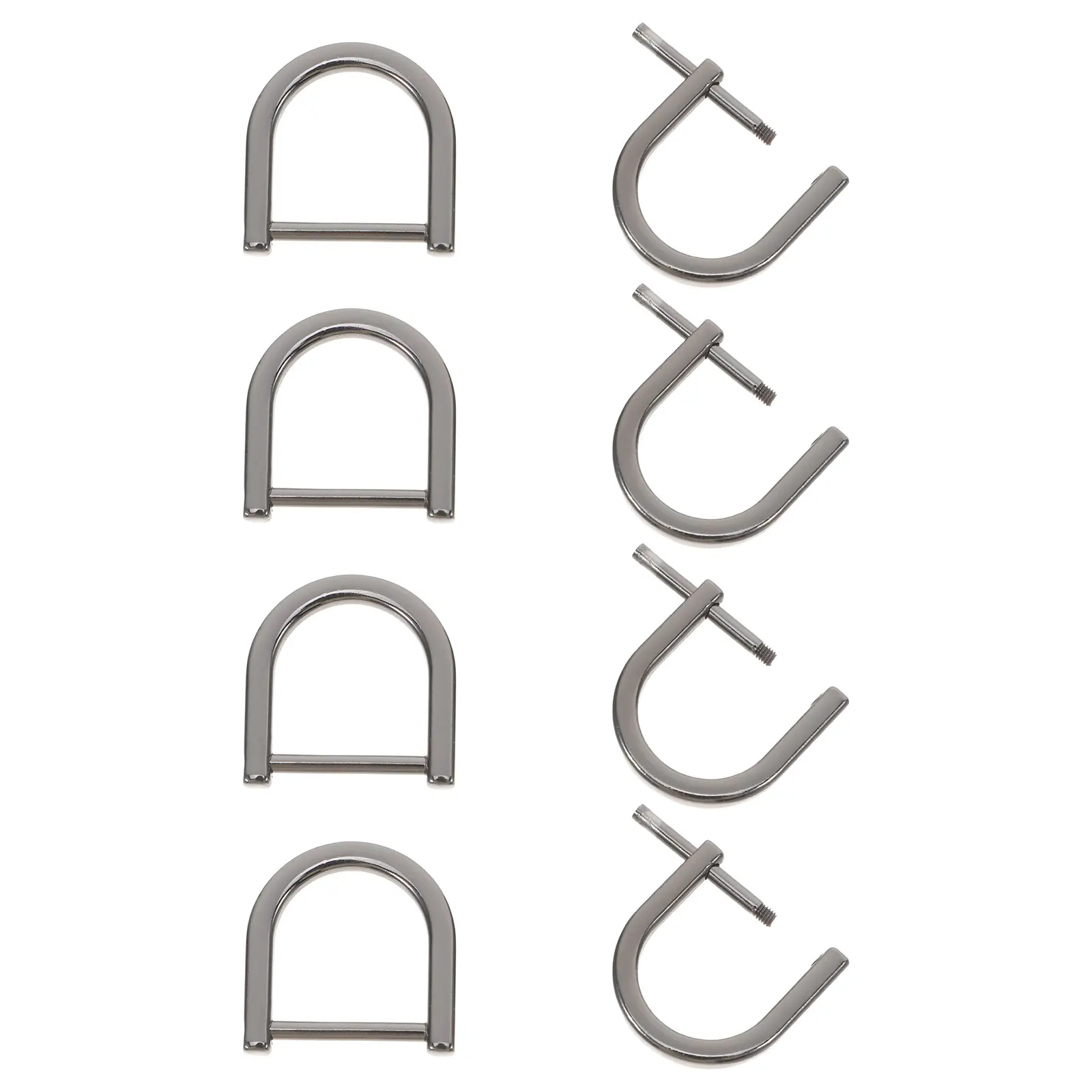 

8pcs D Rings Removable Screw Design Zinc Alloy Secure Clasp for Bags Purse Backpack Keychain Pet Collar Strap buckle