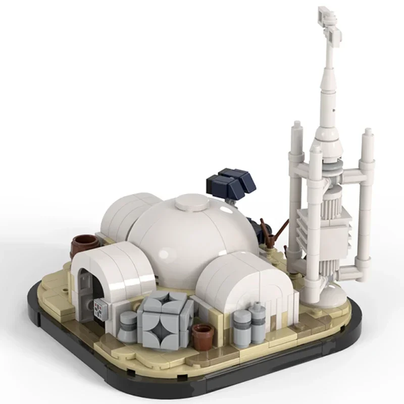 الكلاسيكية ستار الفيلم نموذج Moc قوالب بناء الصحراء المنزل Diorama التكنولوجيا وحدات كتل هدية عيد الميلاد لعبة لتقوم بها بنفسك مجموعات الجمعية