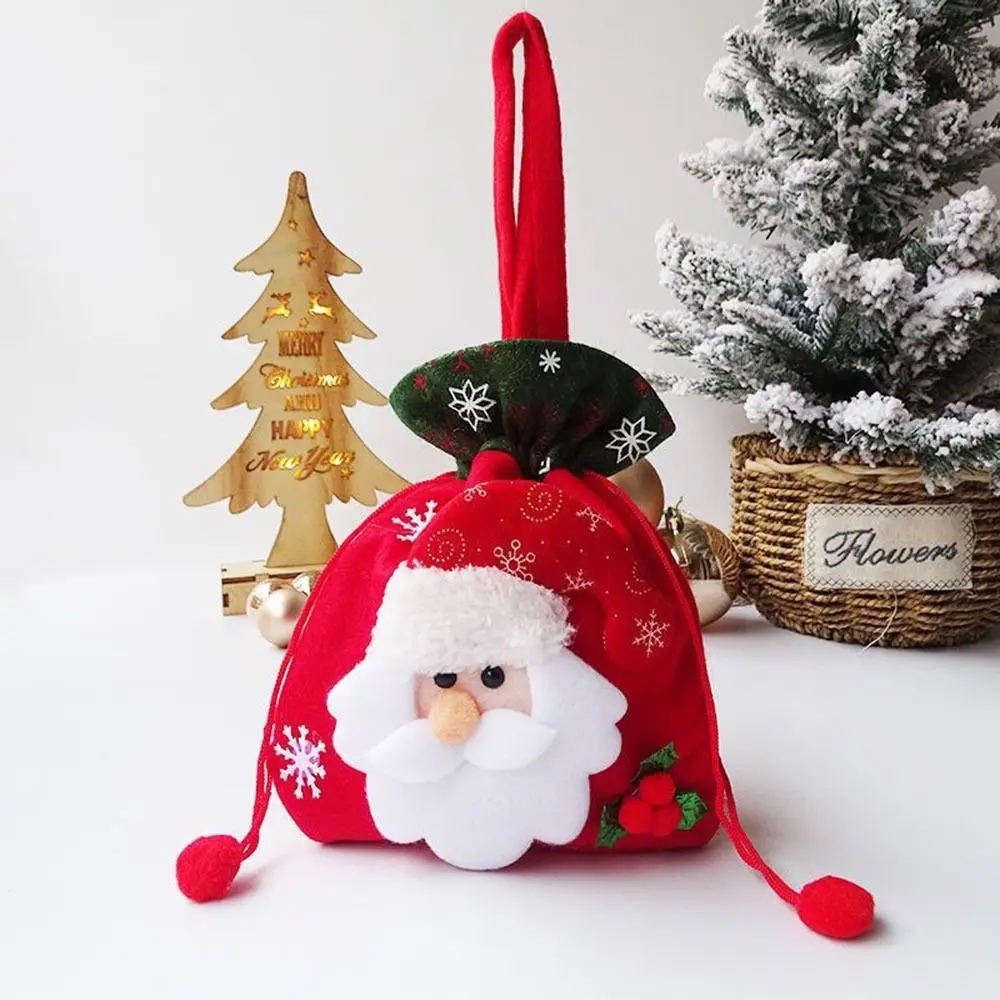 

Families Snowman Elk Gifts Decorations Stockings Storage Bag Candy Bags Wrapping Pouch Xmas Drawstring Bags Christmas Gift Bag