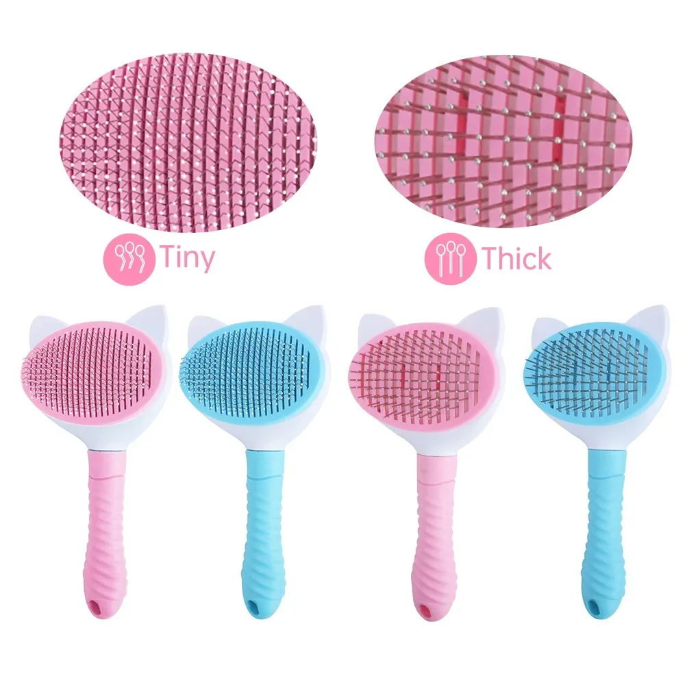 Dog Hair Removal Comb Cat Grooming Comb Pet Products Pet Comb Cats Comb for Dogs Grooming Tool Automatic Hair Brush Trimmer Lice