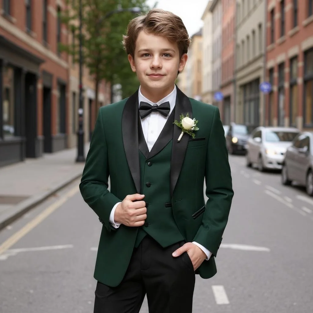 

Formal Boys' Suits Set for Wedding Flower Child Tuxedo 3 Pieces Set 3-16 Years Birthday Party Blazer with Vest Pants