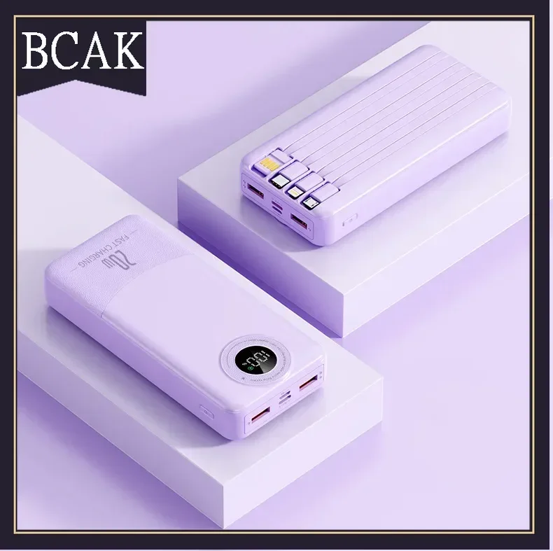 BCAK Style 20000 MAH Fast-charging Self-contained Charging Treasure Portable Large-capacity Mobile Power Supply outdoor