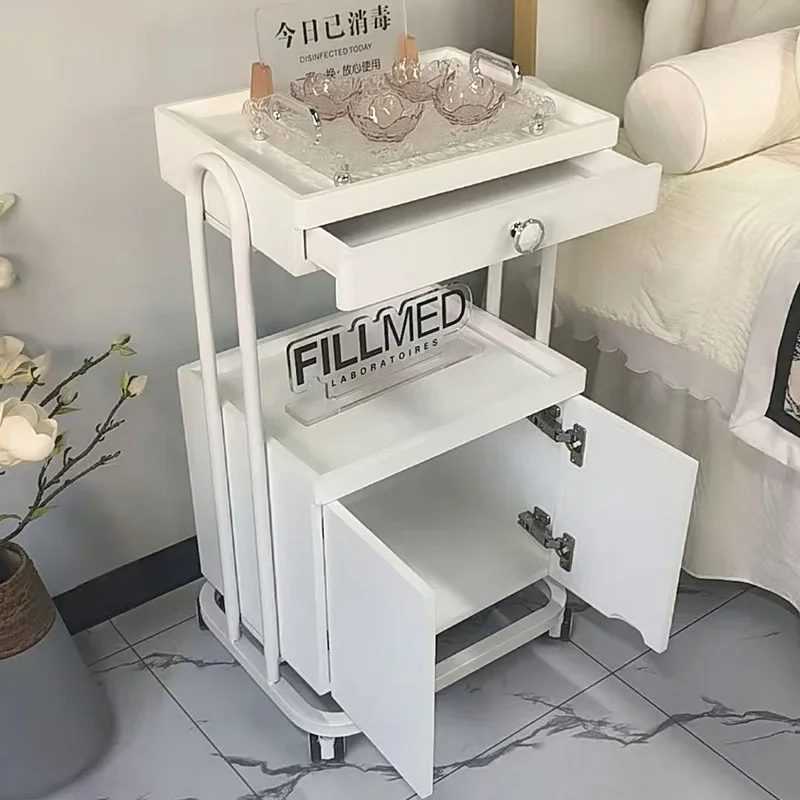 

Simple Glamour Trolley Luxury Counter for Shop Aesthetic Organizers Trolleys Modern Storage Carrito Salon Furniture Decoration