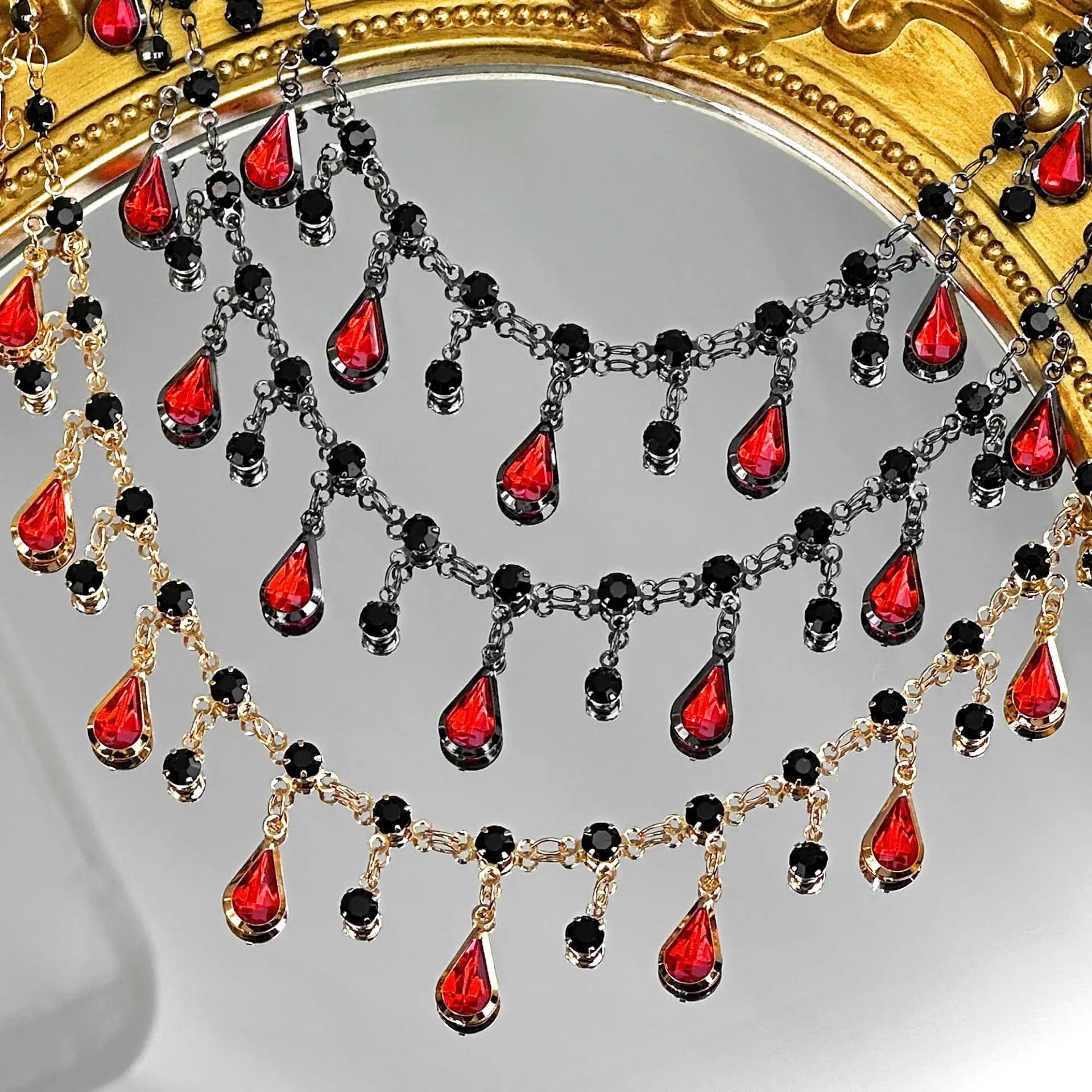 0,5/1/2 Exquisite Tropfenförmige Strass-Quaste Handgefertigte Kette DIY Halskette Armband Damen Schmuckzubehör Bekleidungsmaterialien – Detail 4
