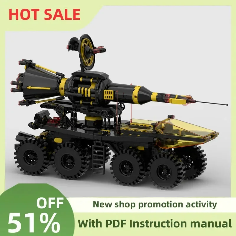 New Popular Space Technology Series Moc Mobile Rocket Transport Model Custom Puzzle Diy Creative Ideas Kid Toy Birthday Gift