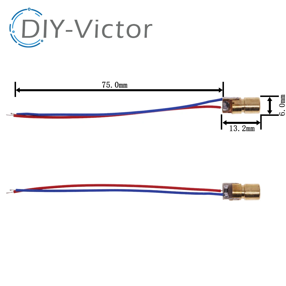 Laser Diodes 5mW 650 nm Diodo RED Dot Laser Diod Circuit 3V/5V 5mW 650nm Module Pointer Sight Copper Head