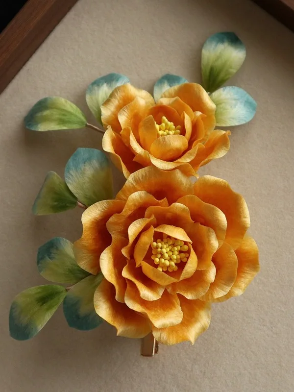classical-chinese-style-orange-peony-velvet-flower-hairpin-traditional-handicrafts-hanfu-hair-accessories-fashionable-gift