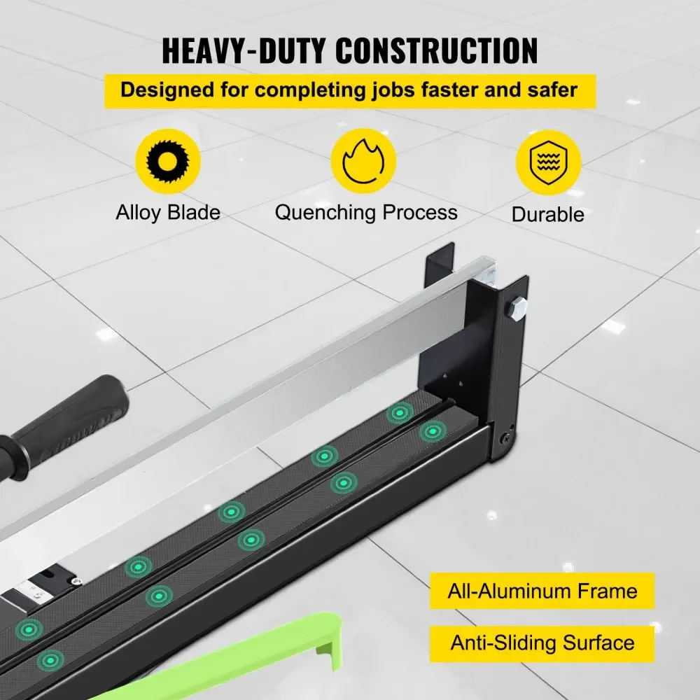 Przecinarka do płytek VEVOR 31-calowa ręczna przecinarka do płytek, narzędzia do cięcia płytek z precyzyjnym pozycjonowaniem laserowym,