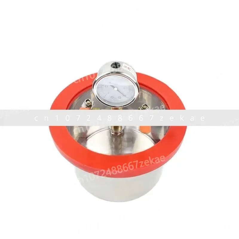 3L Stainless Steel Vacuum Degassing Chamber 20CM Diameter Epoxy Resin Vacuum Defoaming Barrel with 12MM Thickness Acrylic Lid