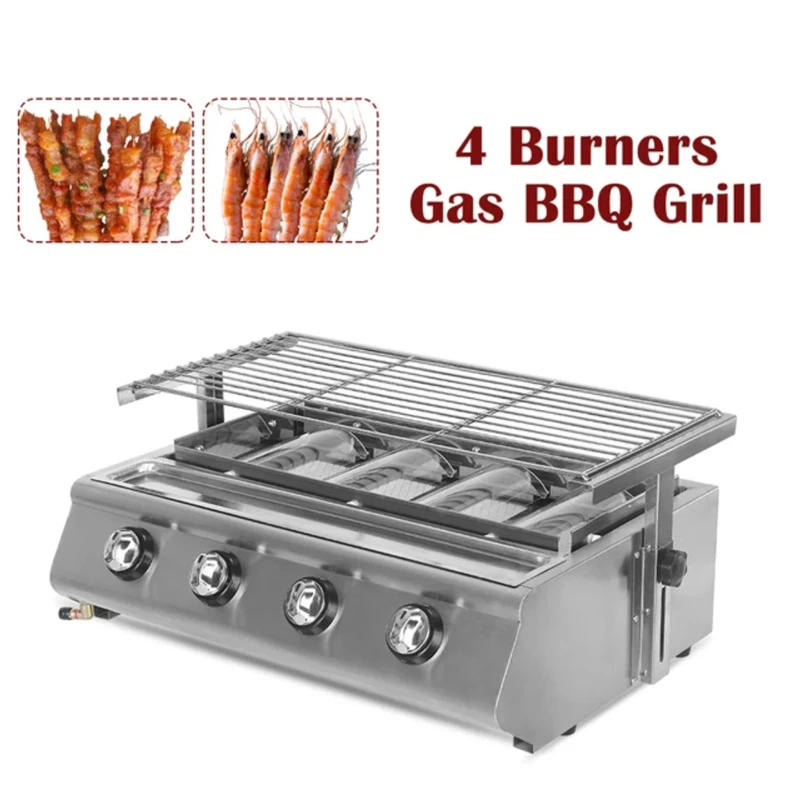 Stainless Steel BBQ Grill Outdoor Smokeless BBQ Whole Pig Lamb Goat Charcoal Spit Grill