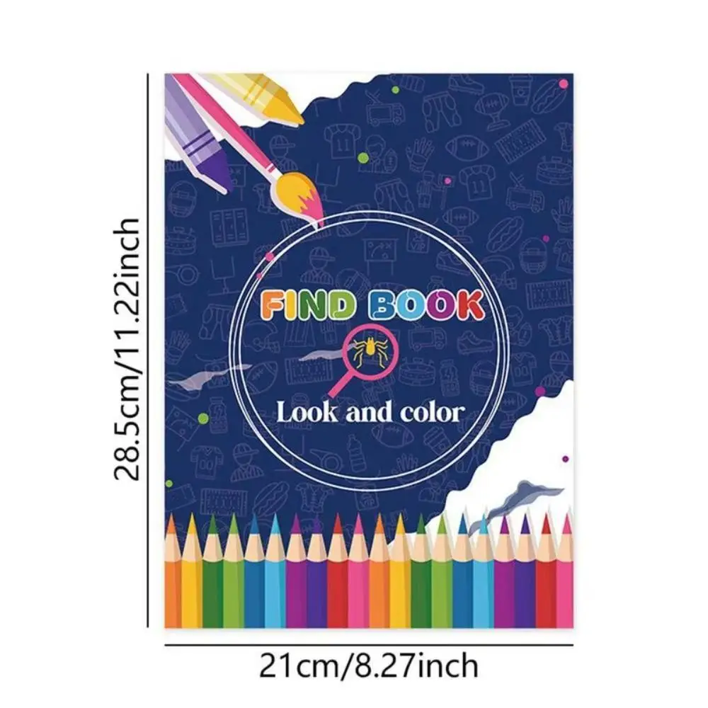 Livro profissional de aparência e cor, desenho de enchimento de cores, livro para colorir, papel grosso, livro de atividades para colorir diy