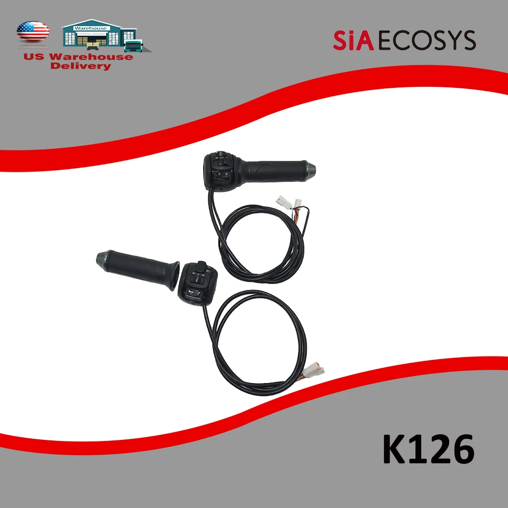 US Warehouse SiAECOSYS K126 Handlebar Twist Throttle Speed Controller With Combination Switch For Electric Motorcycle Scooter