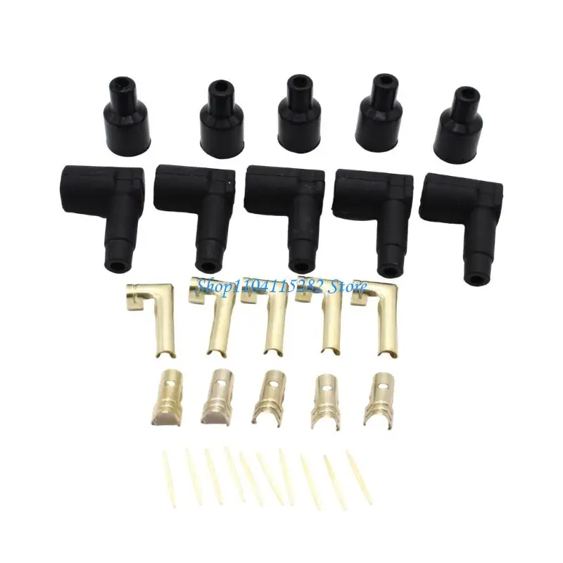 

Heavy Duty Ignition Coil Rubber Terminals Anti Vibration Wear Resistant for 6 to 10mm Plugs Cables
