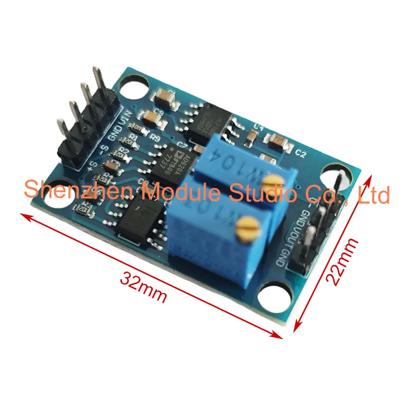 AD620 Precision Instrumentation Amp Board, 1000x Adjustable Gain, Microvolt/Millivolt Signal Amplifier, Zero Calibration