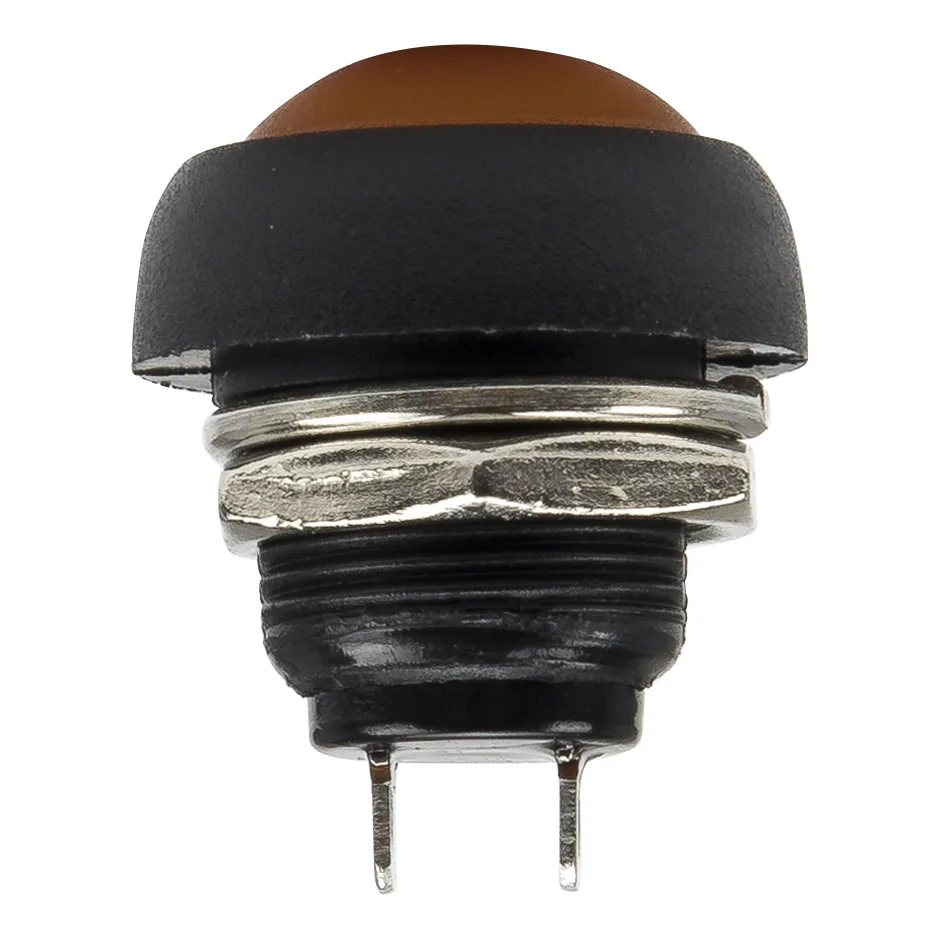 10pcs / lot PBS-33B 12mm reset (ON) - OFF round push button switch SPST pushbutton