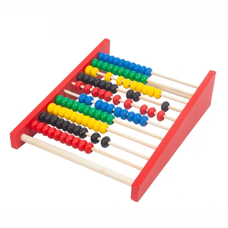 Wooden Children Educational for 3-6 Year Olds Hand-eye Coordination for Kids Mathematics Wooden Abacus