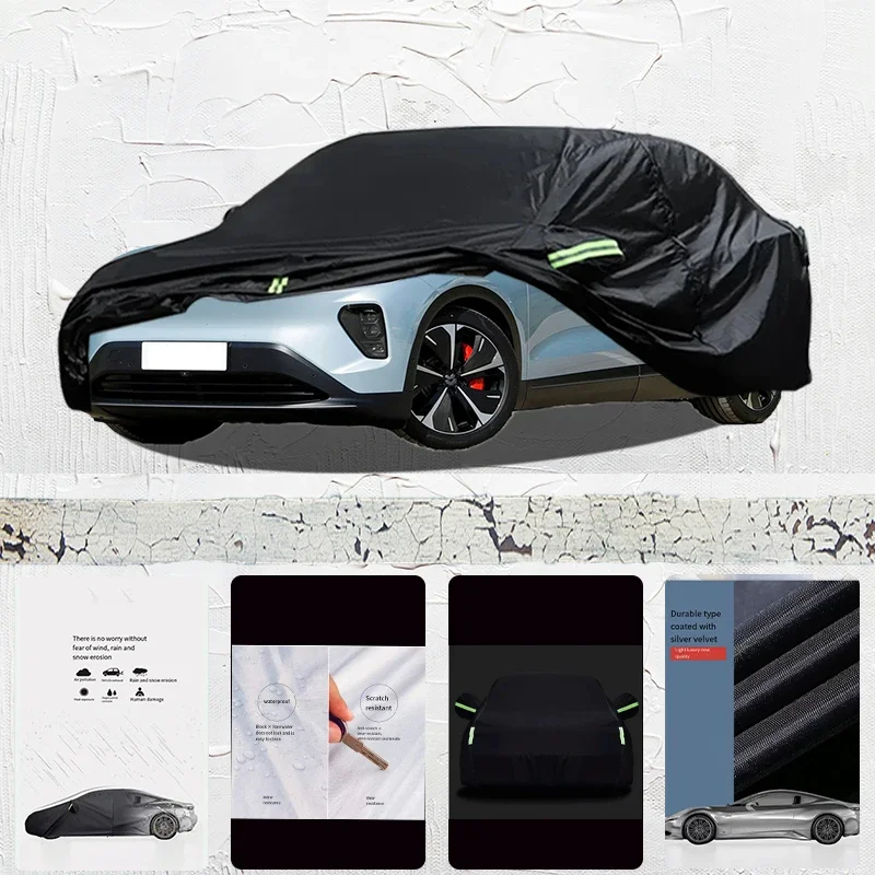 For Nio EC7 Anti-UV Sun Shade Rain Snow Resistant Black Cover Dustproof Car umbrella Full Car Cover Outdoor Protection