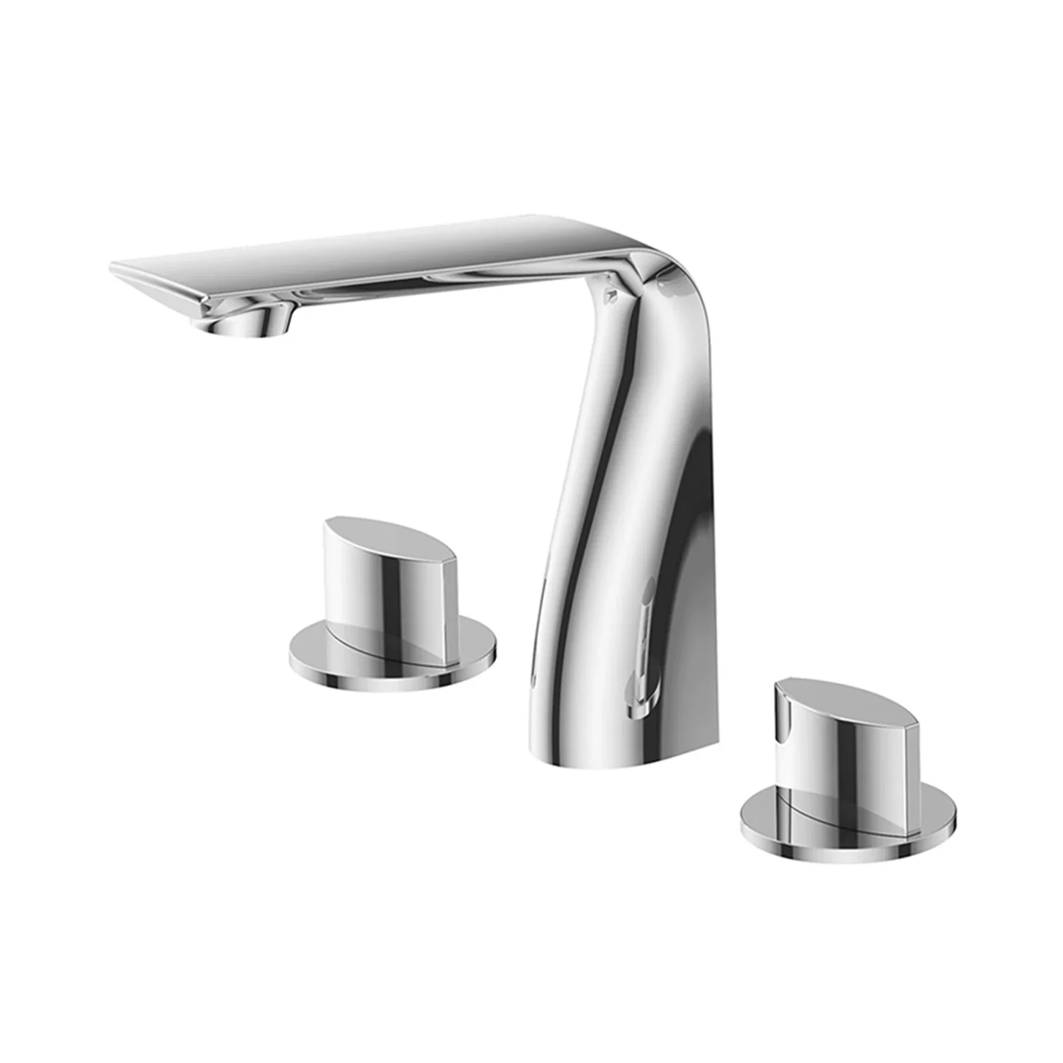 

bathroom faucet hot and cold water mixer taps Double Handle Bathroom Three Hole Basin faucet for hotel