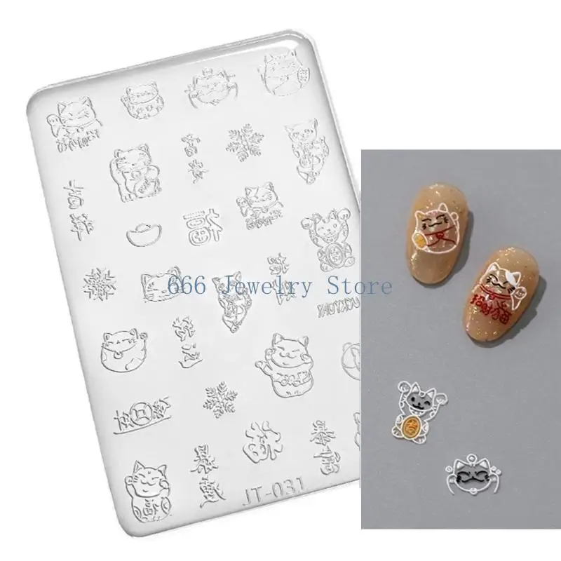 F2TD Crystal Art Mold with Flower Butterfly Print Stencil Template Carving Sticker Stencil Tool DIY Embossed Decors