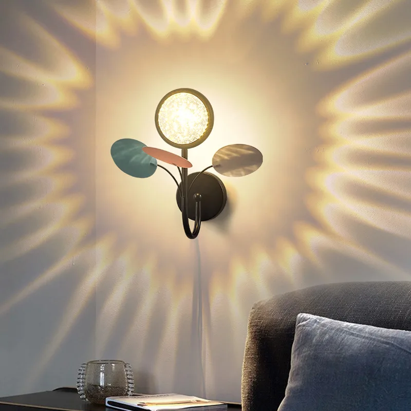 Новый скандинавский фон для гостиной, настенный светильник, креативный прикроватный светильник для спальни, роскошный простой светодиодный светильник для кабинета, входа