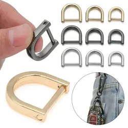 1PCS Metal Detachable open screw D Ring buckle shackle clasp for Leather Craft Bag strap belt handle shoulder webbing