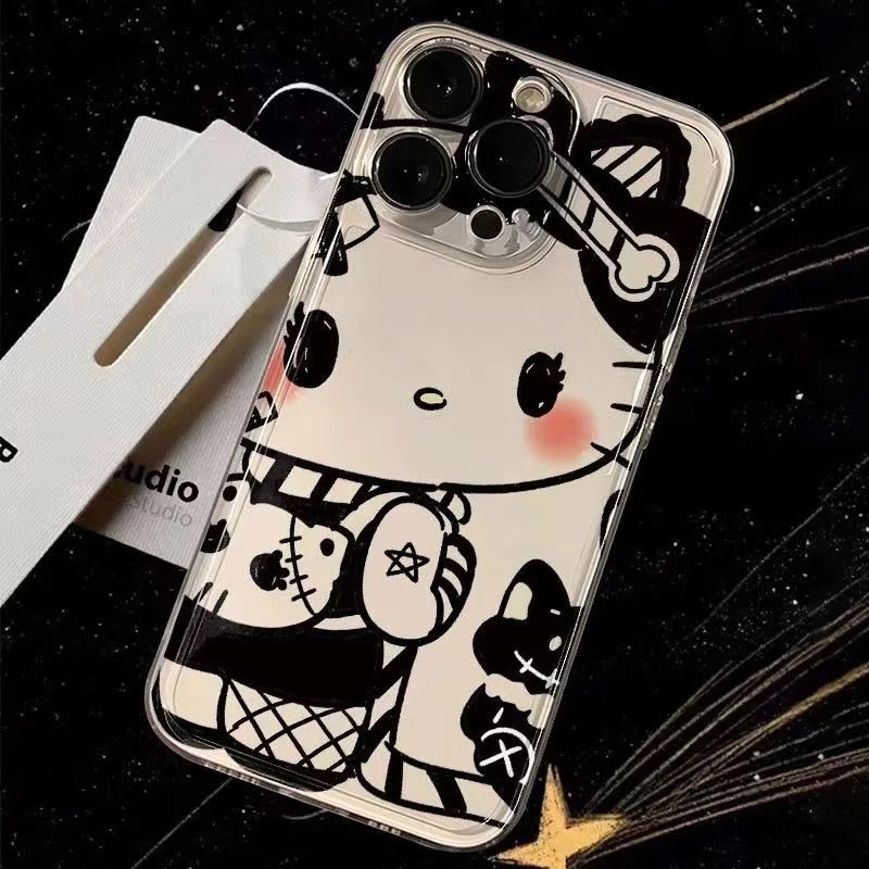 HELLOKITTY-Coque de téléphone transparente et souple en TPU, étui pour Samsung S24 S23 S22 S21 S20 S10 FE Note20 Note10 Plus Ultra Lite 5G