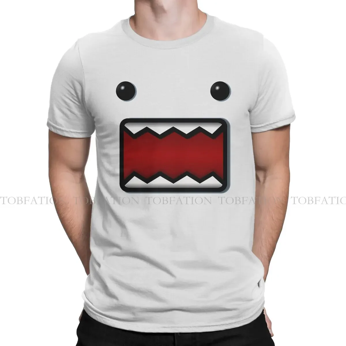 Face Shaded Classic Casual TShirt Domo Kun Creative Tops Comfortable T Shirt Male Tee Special Gift Clothes