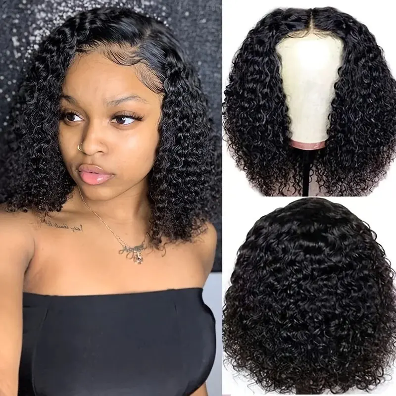 Rosabeauty 13X6 Lace Frontal Closure Deep Wave 5X5 Glueless Ready To Wear Wigs 13X4 Preplucked Curly Short Bob Human Hair Wigs