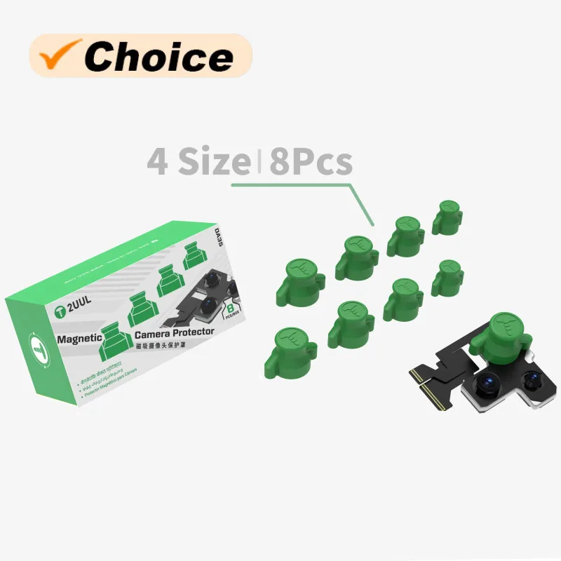 2UUL DA35 8PCS Magnetic Camera Protector for Mobile Phone Maintenance Anti-Scratch Anti-Fingerprint Case Cover Tools