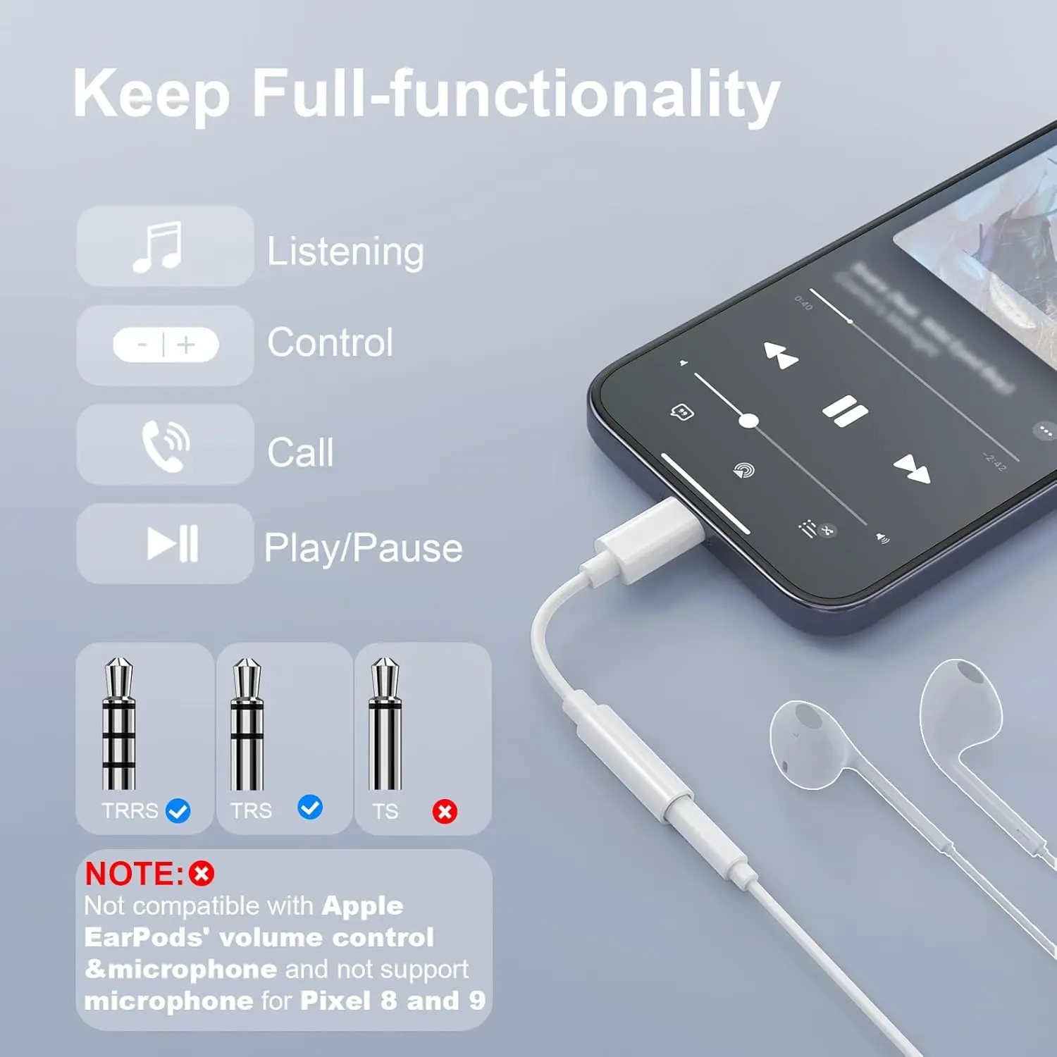 عبوتان من محول سماعة الرأس USB C إلى 3.5 ملم، Aux Audio Dongle لهاتف iPhone 16/15، iPad Pro، MacBook، Samsung S21-24، Pixel 7-5 #2