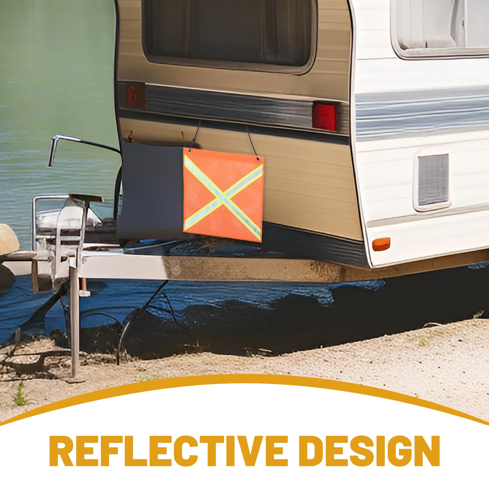 

Reflective Warning Flag Night Safety Flags Truck for Trailer Car End Pvc Trucks Caution Signs