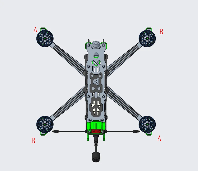 IFlight-Pièce de rechange pour panneaux latéraux, plaque centrale, plaque supérieure, plaque inférieure, bras, F5 V2, F5X, F5D FPV, Nazgul Evoque, Original