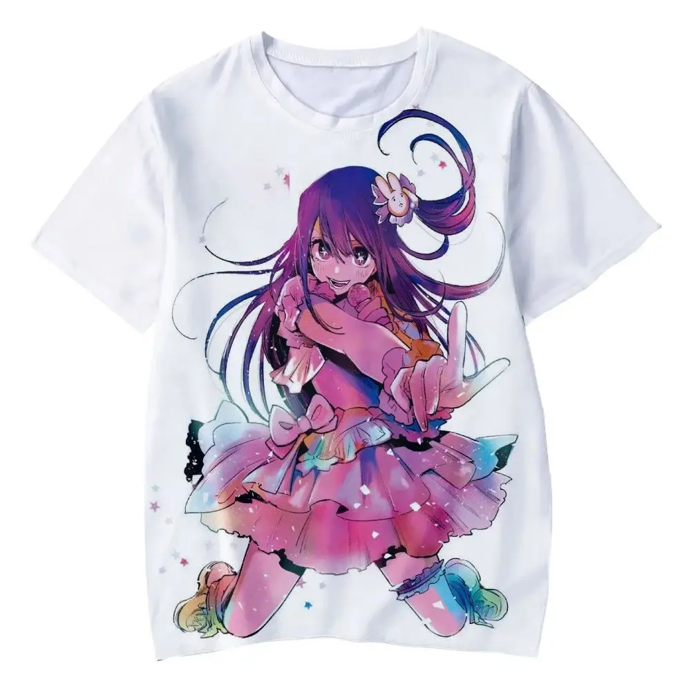 Oshi No Ko T-Shirt Anime Manga 3D Print Streetwear uomo donna Casual Fashion T-Shirt oversize Harajuku Kids Tees top abbigliamento