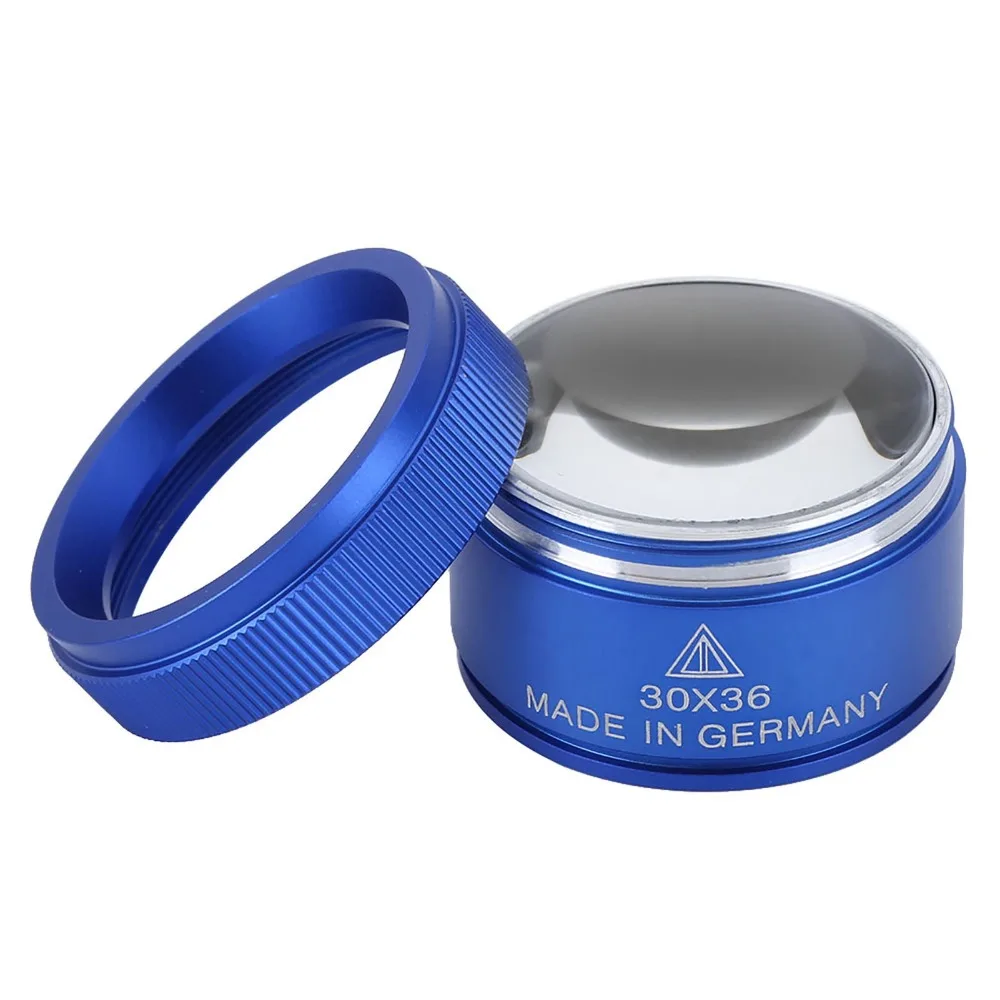 

42mm29mm Size Magnifying Glass Blue Color 30X Portable Magnifier Jewelry Identification Magnifier Jewelry Inspection