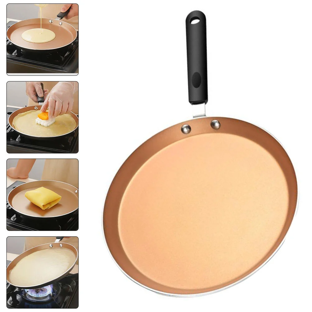 

Maifan Stone Pan Halberd Pot Non-stick Wok Aluminum Alloy Pans Simple Breakfast Small Frying With Handle Portable Steak