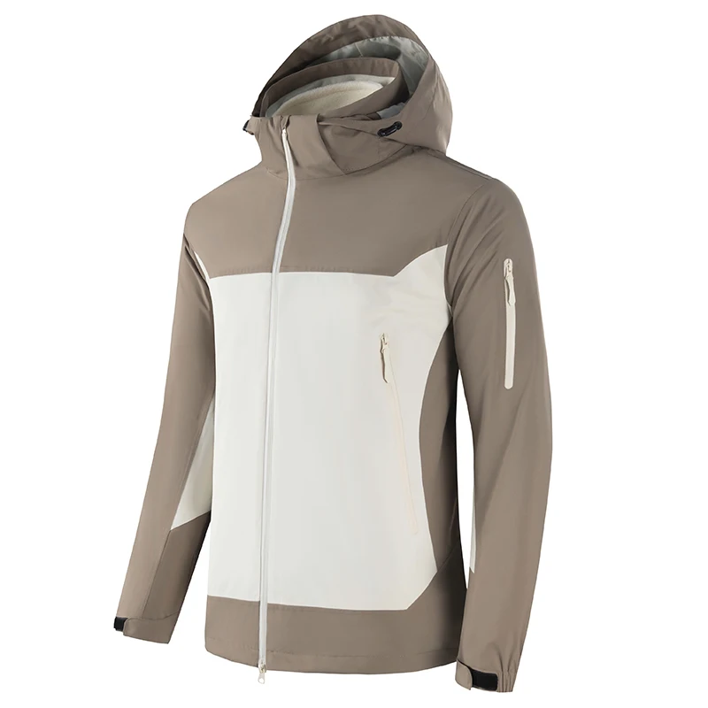 

Мужская городская уличная куртка 3-в-1, модная водостойкая ветровка с флисовой подкладкой для моды и комфорта