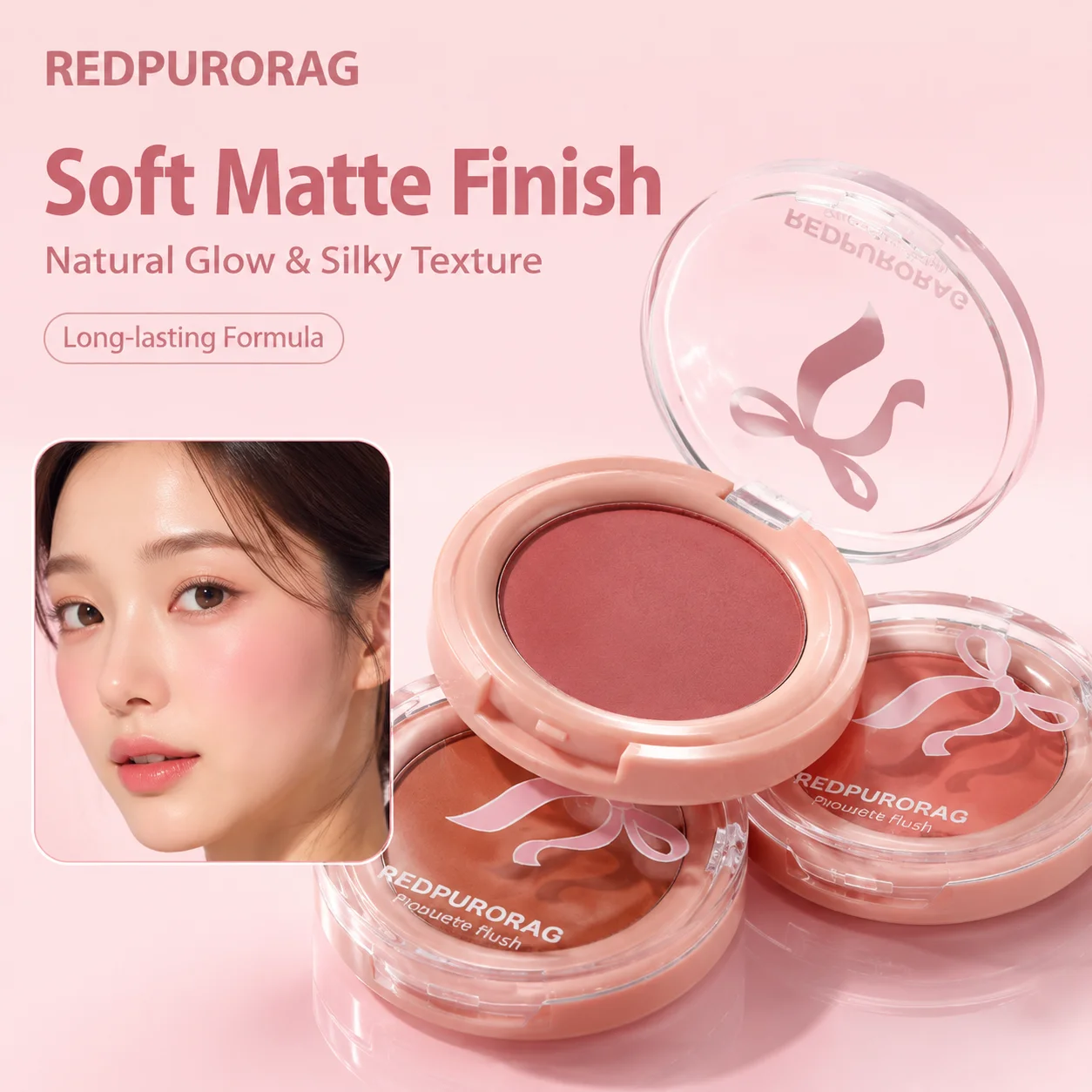 Redpurorag Cream Blush Mashed Potato Texture Soft Smooth Matte Natural Glow Beginner Friendly