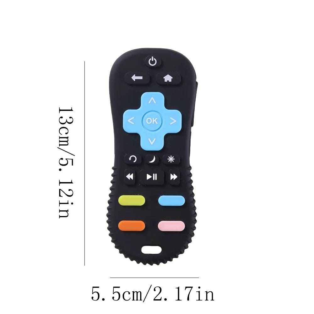 Baby Silicone Remote Control Toys Teether Baby Anti Teething Stick Bite Happy Cartoon Pacifier Bite Toys