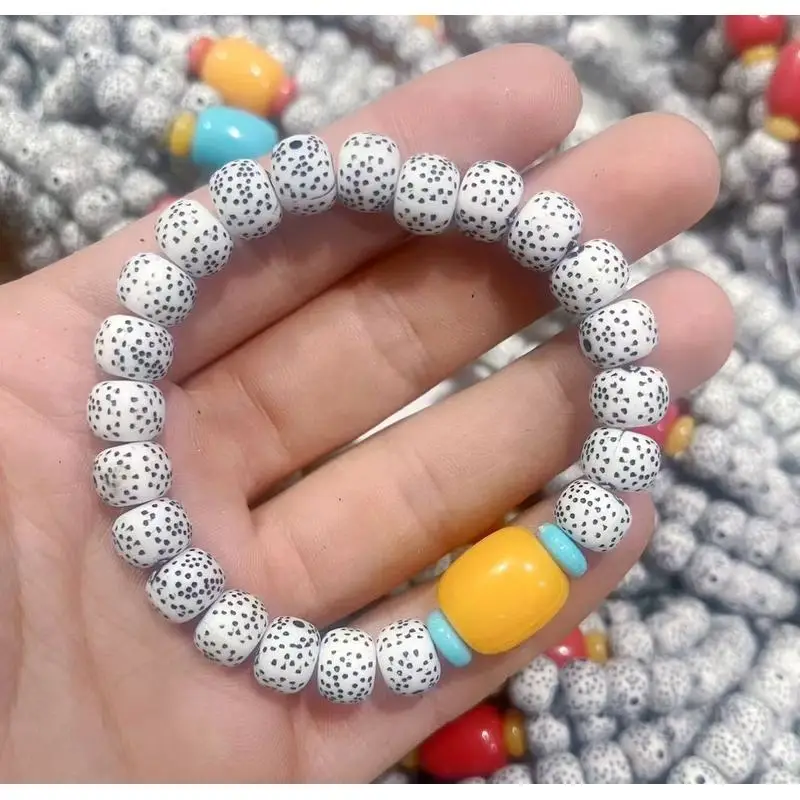 Star and Moon Bodhi Bracelet Imitation Beeswax Resin Buddha Bead Bracelet