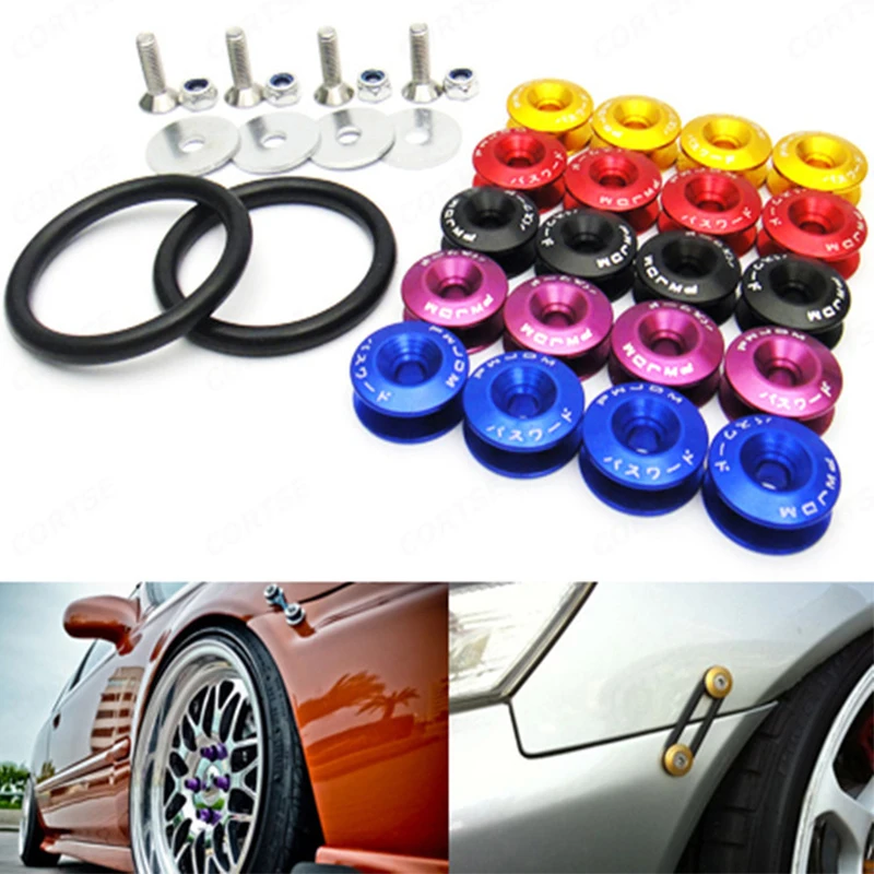 JDM Quick Release Fasteners are ideal for front bumpers, rear bumpers, and trunk / hatch lids