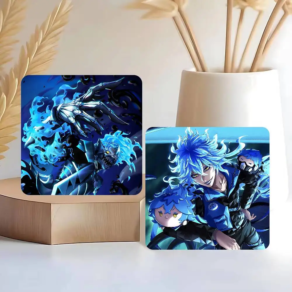 FOR Idia Shroud Twisted Wonderland Square Fridge Magnet Print Refrigerator Magnet Soft PVC Magnetic Sticker Kitchen Home Decor