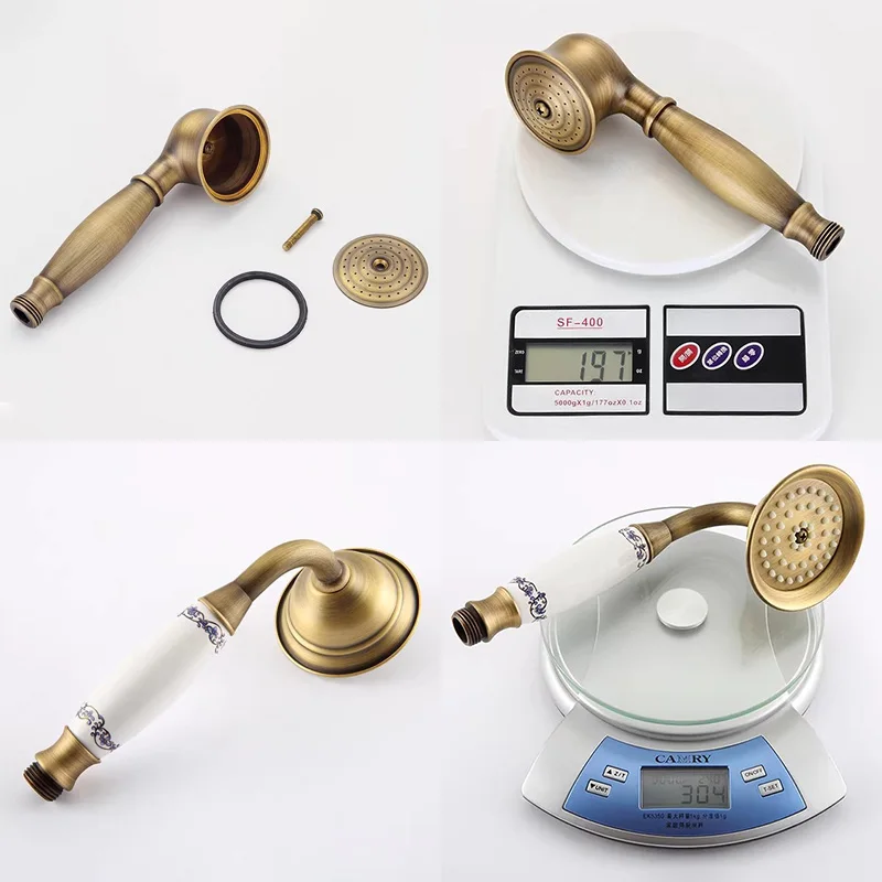 Antique Bronze Hand Holder Shower Brass Bronze Bath Shower Hand Replace Bathroom Copper Shower ML001