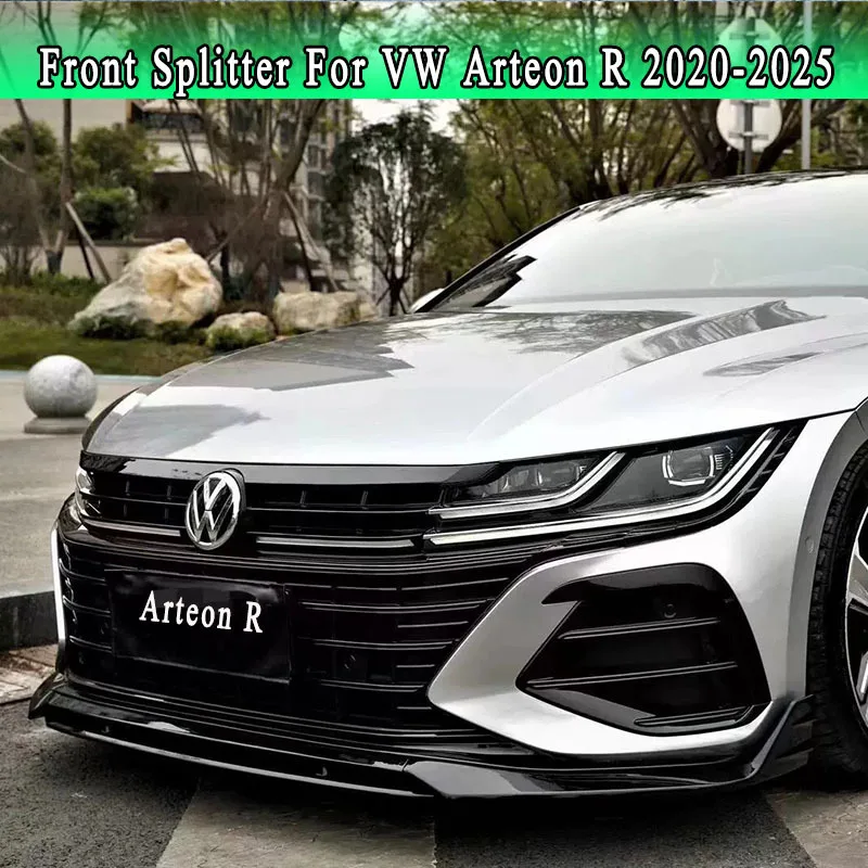 

Для VW Arteon R VW Arteon R Shooting Brake 2020-2025 RS Стиль Передний бампер Губный спойлер Разделитель Диффузор 4 шт. Передний разделитель губ