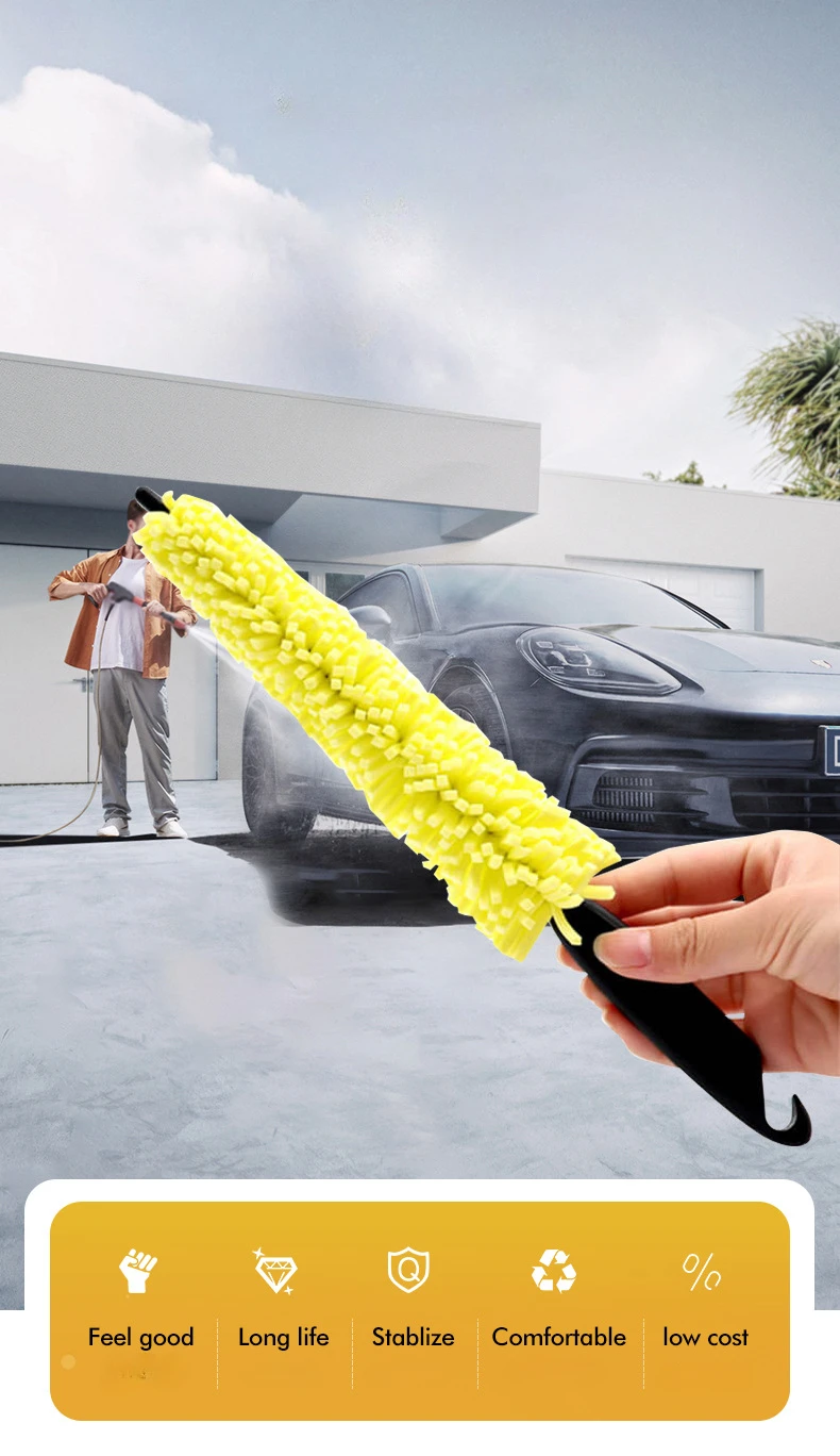 

Car Cleaning Tool Wheel Tire Rim Clean Brushes Auto Tire Detailing Washing Sponge Brush Dust Cleaner Car Accessories