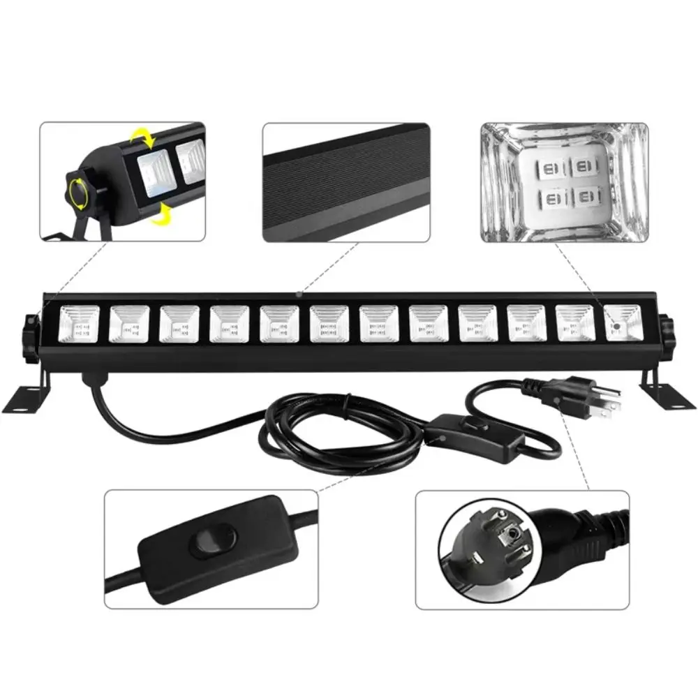 

УФ-светодиодный настенный светильник Blacklight 395 нм, 36 Вт, для концертных сцен, светодиодная лампа-бар, высокая светопропускная способность, прочный