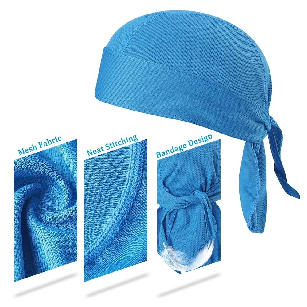 Bicycle Headband Sweat-wicking Cap Cycling Headscarf Quick-dry Sun-Protective Hat Head Scarf for Outdoor Cycling Sport Bandana