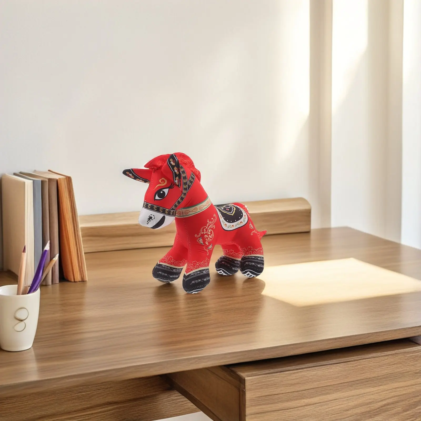 

Мягкая игрушка-лошадь 2026 года (Китайский зодиак), талисман удачи, маленькая плюшевая лошадка-украшение, подарок на Новый год, мягкие игрушки-лошади